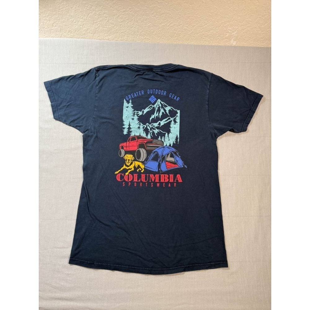 Columbia Sportswear Outdoor Camping Graphic Medium T Shirt Blue